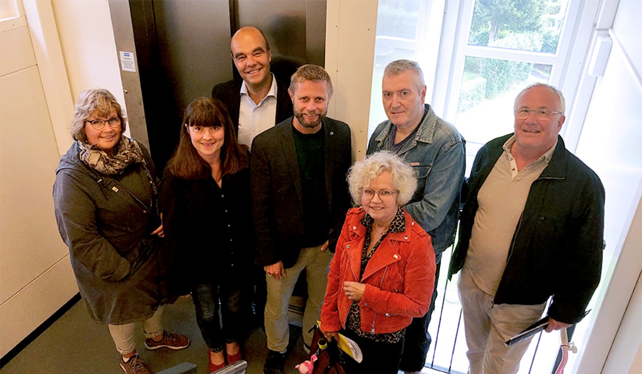 Helse- og omsorgsminister Bent Høie møtte NBBL og KOBBL og snakket om viktigheten av heistilskudd da de møttes i Kongsvinger 22. august. (Foto: KOBBL)