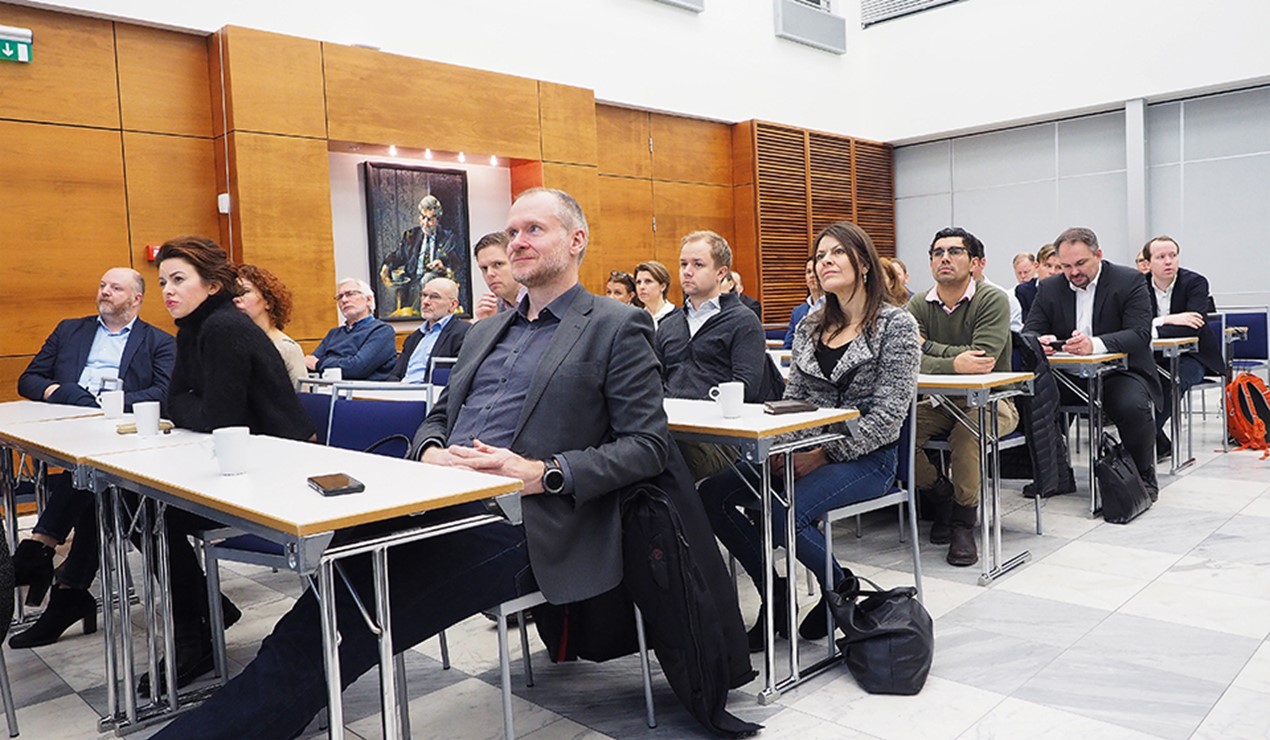 24. september blir det travelt i NBBL, når det arrangeres frokostmøte i Oslo og konferanse i Kristiansand samtidig. Her fra et frokostmøte i januar i år. (Foto: NBBL)