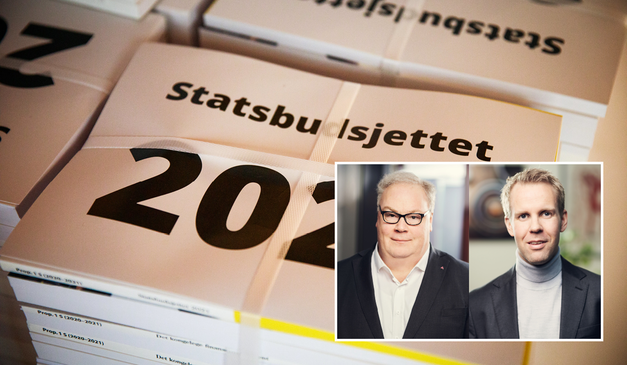 Bård Folke Fredriksen, adm. direktør og Christian Frengstad Bjerknes, sjeføkonom i NBBL. Foto: Nadia Frantsen