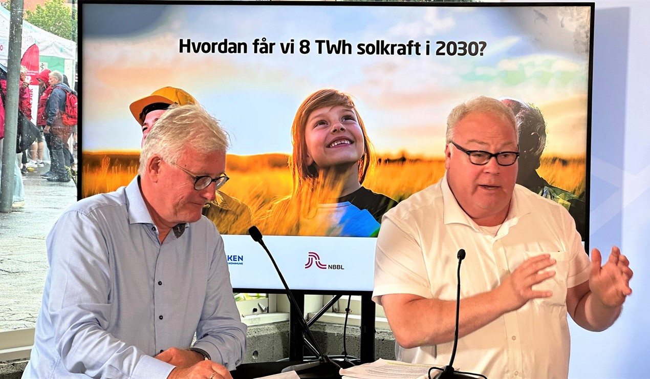 Bård folke Fredriksen bidro til fremlegging av rapport om solkraft. Foto: NBBL