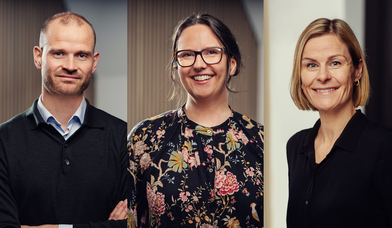 NBBLs advokater. Fra venstre: advokat Bjørn Lofterød, leder av advokatkontoret og advokat Line C. B. Bjerkek, og advokat Kirsti Bakke Aga.