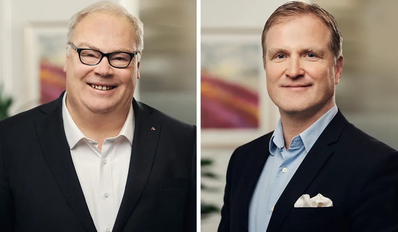 Bård Folke Fredriksen, administrerende direktør i NBBL og Lars Grøndal, advokat i NBBL. Foto: Nadia Frantsen