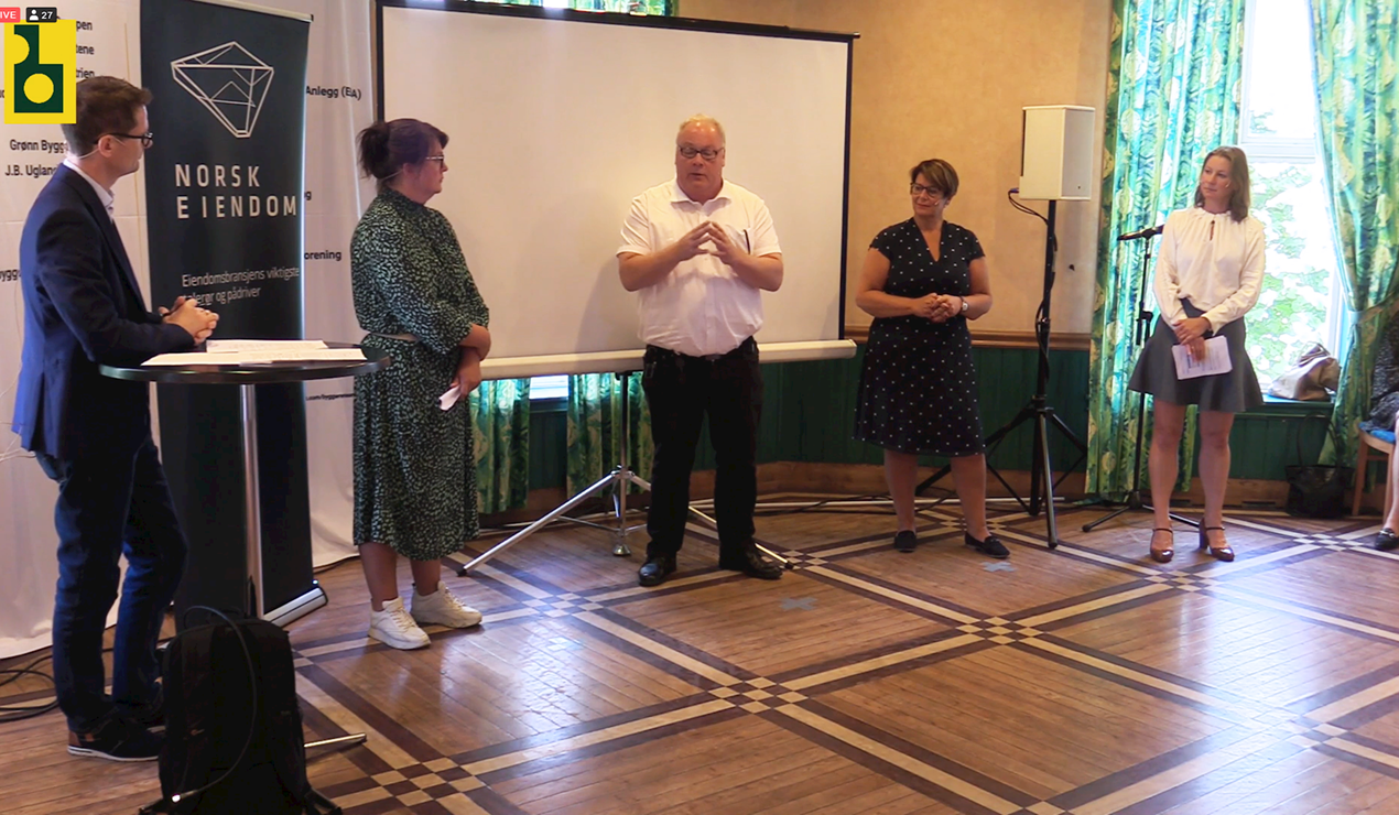 Skjermdump fra livestream hos Bygg.no