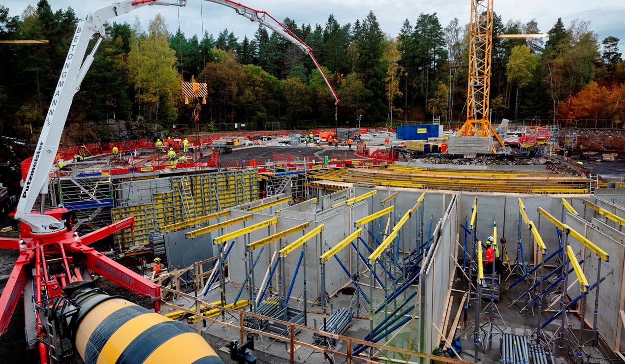 Bygger: På Ammerud i Oslo bygger Obos prosjektet O-en. Det er ett av få prosjekter i hovedstaden. Foto: Siv Dolmen